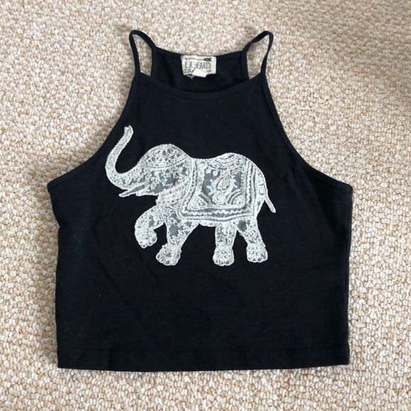 Pacific Sunwear Tops - PAC sun elephant crop top